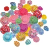 Decoratieve stoffen hoeden meerkleurig - 50 stuks