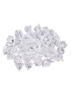 25-delige acryl diamantenset transparant