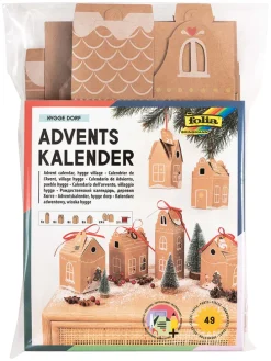 49-delige adventskalenderknutselset lichtbruin
