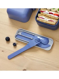 4-delige bestekset blauw/lichtgrijs