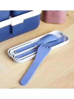 4-delige bestekset blauw/lichtgrijs