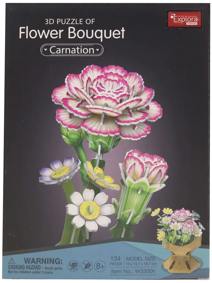 134-delige 3D-puzzel "Bloemen-Boeket - Kruidnagel" - vanaf 8 jaar