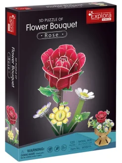 120-delige 3D-puzzel "Bloemen-Boeket - Rozen" - vanaf 8 jaar