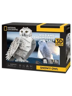 32-delige 3D-puzzel "Sneeuwuil" - vanaf 8 jaar