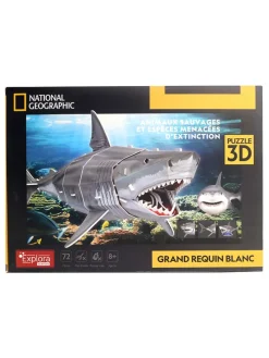 72-delige 3D-puzzel "Witte Haai" - vanaf 8 jaar