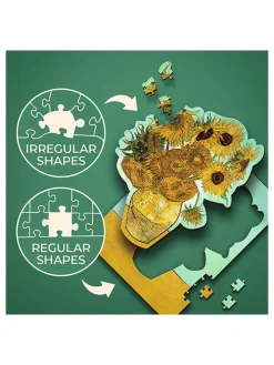 200-delige houten puzzel "Zonnebloemen - Vincent van Gogh" - vanaf 6 jaar