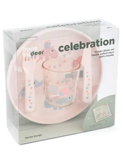 4-delige kinderserviesset "Celebration Powder" lichtroze