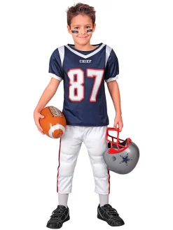 2-delige kostuum "Americam Football Player" donkerblauw/wit