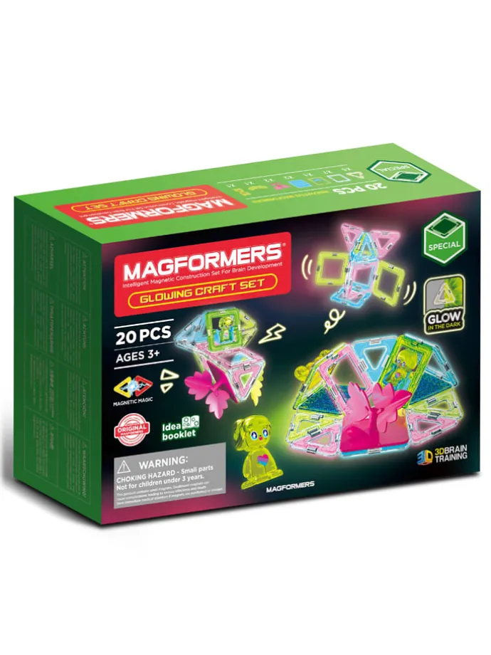 20-delige magneetspeelset "Glowing Craft Set" - vanaf 3 jaar