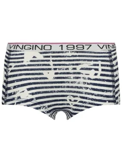 3-delige ondergoedset donkerblauw/wit