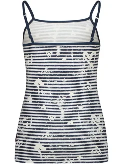 3-delige ondergoedset donkerblauw/wit
