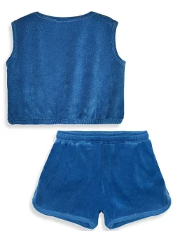 2-delige outfit blauw