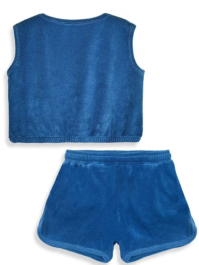 2-delige outfit blauw