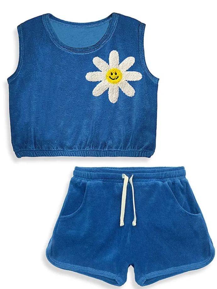 2-delige outfit blauw