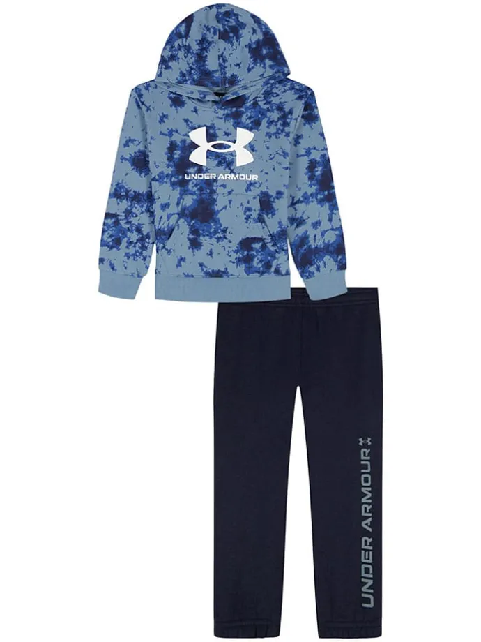 2-delige outfit blauwgrijs/donkerblauw