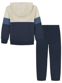 2-delige outfit donkerblauw/crème