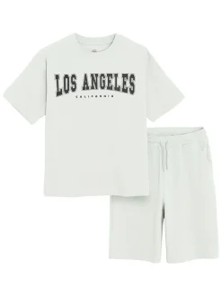 2-delige outfit grijs