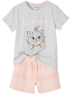 2-delige outfit grijs/oranje