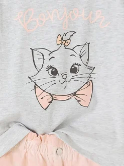 2-delige outfit grijs/oranje
