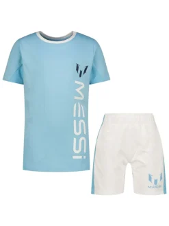 2-delige outfit lichtblauw/wit