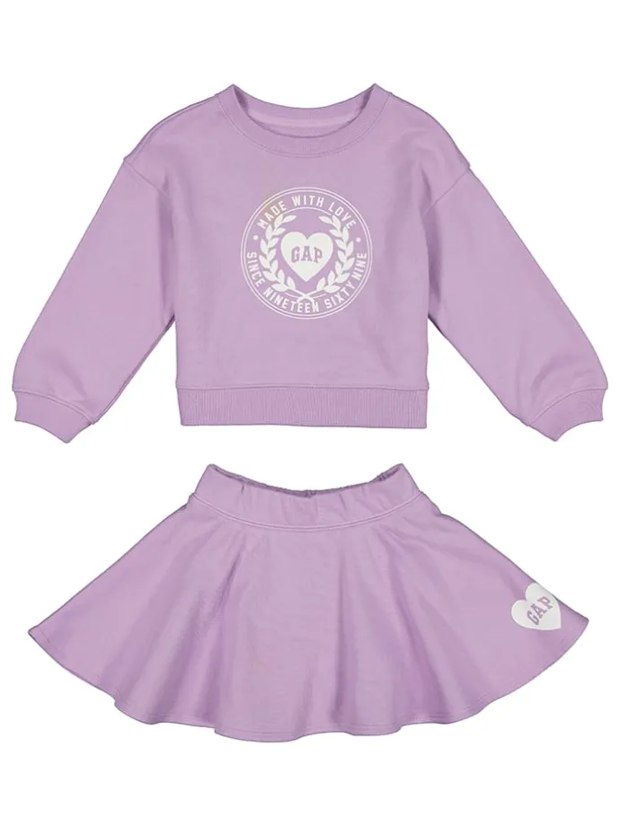 2-delige outfit paars