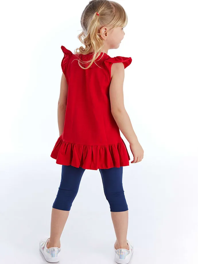 2-delige outfit "Sailor Cat" rood/donkerblauw