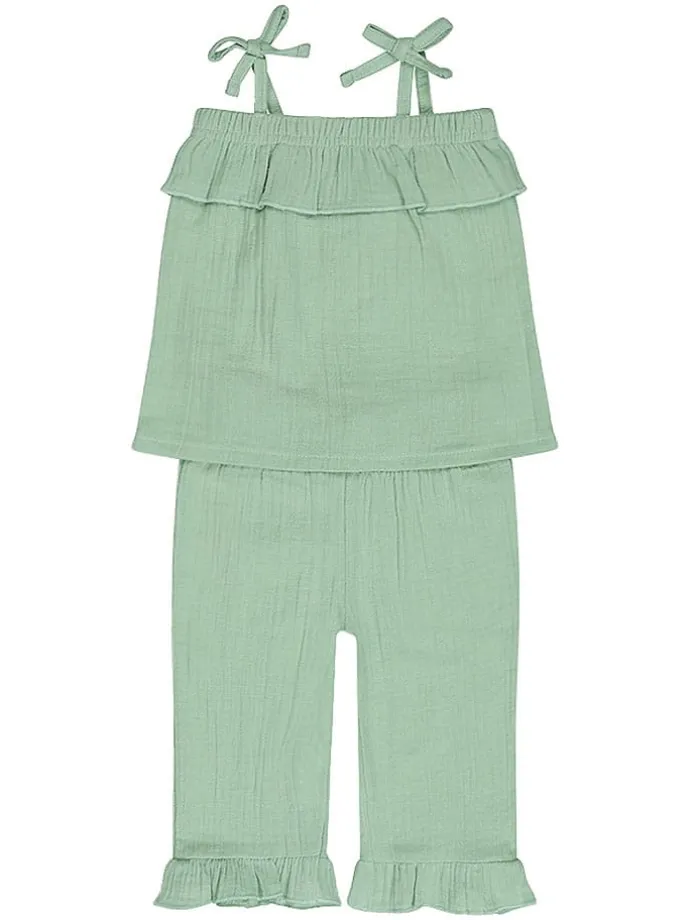 2-delige outfit turquoise