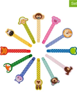 12-delige set: bladwijzers "Grappige Vrienden" meerkleurig - (L)11 cm