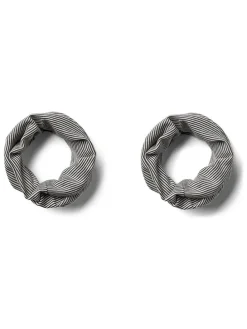2-delige set: colsjaals "Arta" donkerblauw/wit