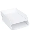 2-delige set: documenthouders "Hakan" wit - (B)23 x (H)6 x (D)31 cm