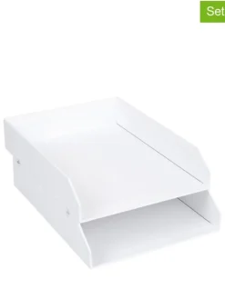 2-delige set: documenthouders "Hakan" wit - (B)23 x (H)6 x (D)31 cm