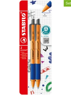 4-delige set: drukbalpennen ''STABILO pointball'' blauw - 4 x 2 stuks