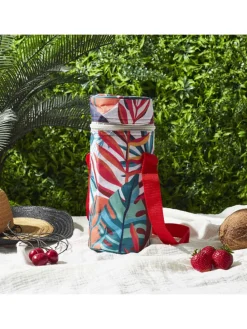 2-delige set: flessentassen rood/blauw - 1,5 l