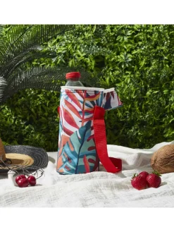 2-delige set: flessentassen rood/blauw - 1,5 l