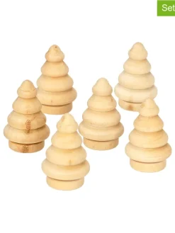 6-delige set: houten dennenbomen - vanaf 3 jaar