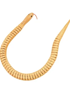 6-delige set: houten slangen - (L)48,5 cm