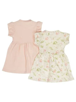 2-delige set: Jurk beige/lichtroze