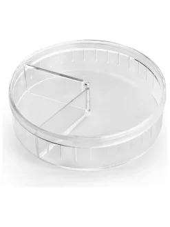 2-delige set: kaasdoos beige/bruin - Ø 13 cm