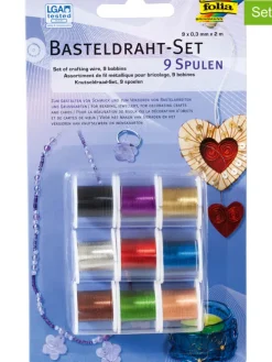 9-delige set: knutseldraad meerkleurig, elk 2 m