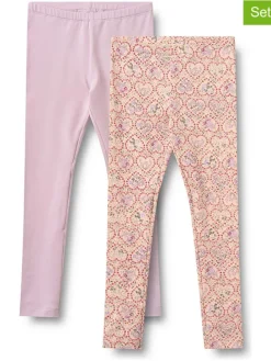 2-delige set: leggings "Jules" lichtroze/oranje