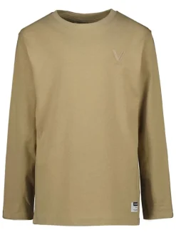 2-delige set: longsleeves kaki/lichtbruin
