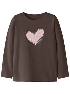 2-delige set: longsleeves "Katelin" crème/bruin