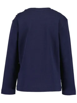 2-delige set: longsleeves koraalrood/donkerblauw