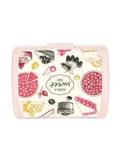 2-delige set: lunchboxen "Sweet Day" lichtroze/crème - 1 l