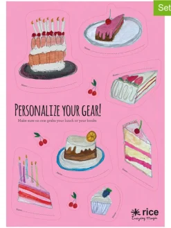 2-delige set: lunchboxstickers "Sweet Cake" meerkleurig
