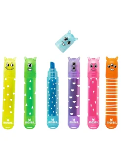 2-delige set: minimarkers "Monster" meerkleurig - 2x 6 stuks