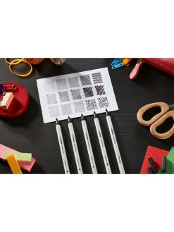 10-delige set: multiliner ''STABILO Creative Tips ARTY'' zwart - 2 x 5 stuks
