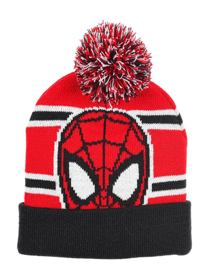 2-delige set: muts & handschoenen "Spiderman" rood