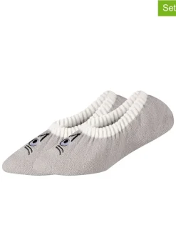 2-delige set: pantoffels grijs