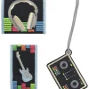 3-delige set: patches "Music" zwart/lichtblauw